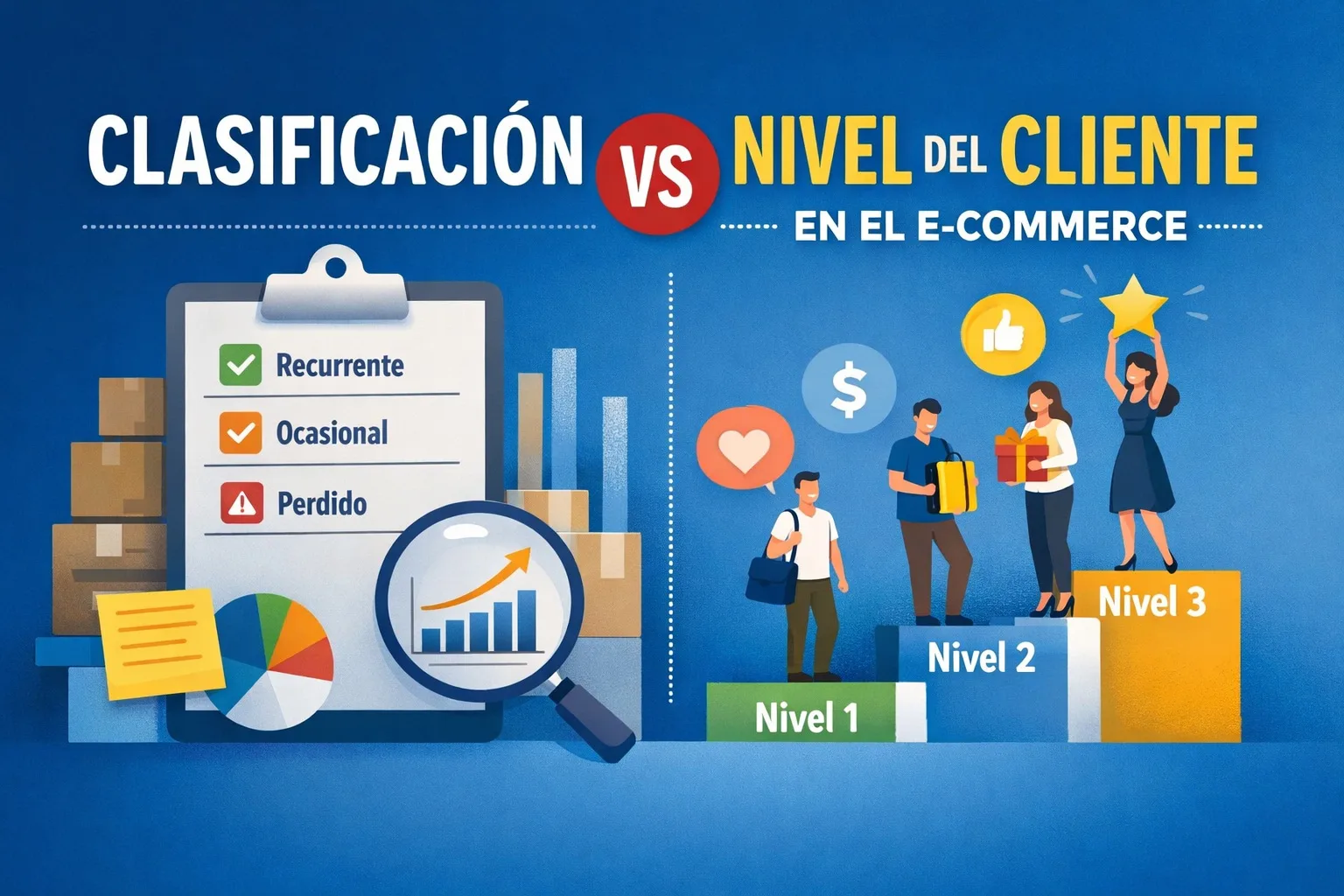Clasificación vs nivel del cliente en el e-commerce